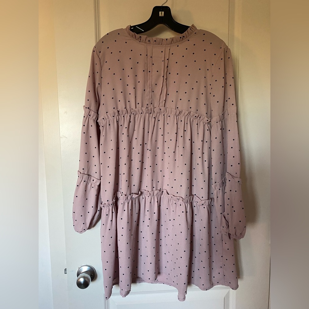 Pink Polka Dot Shift Dress